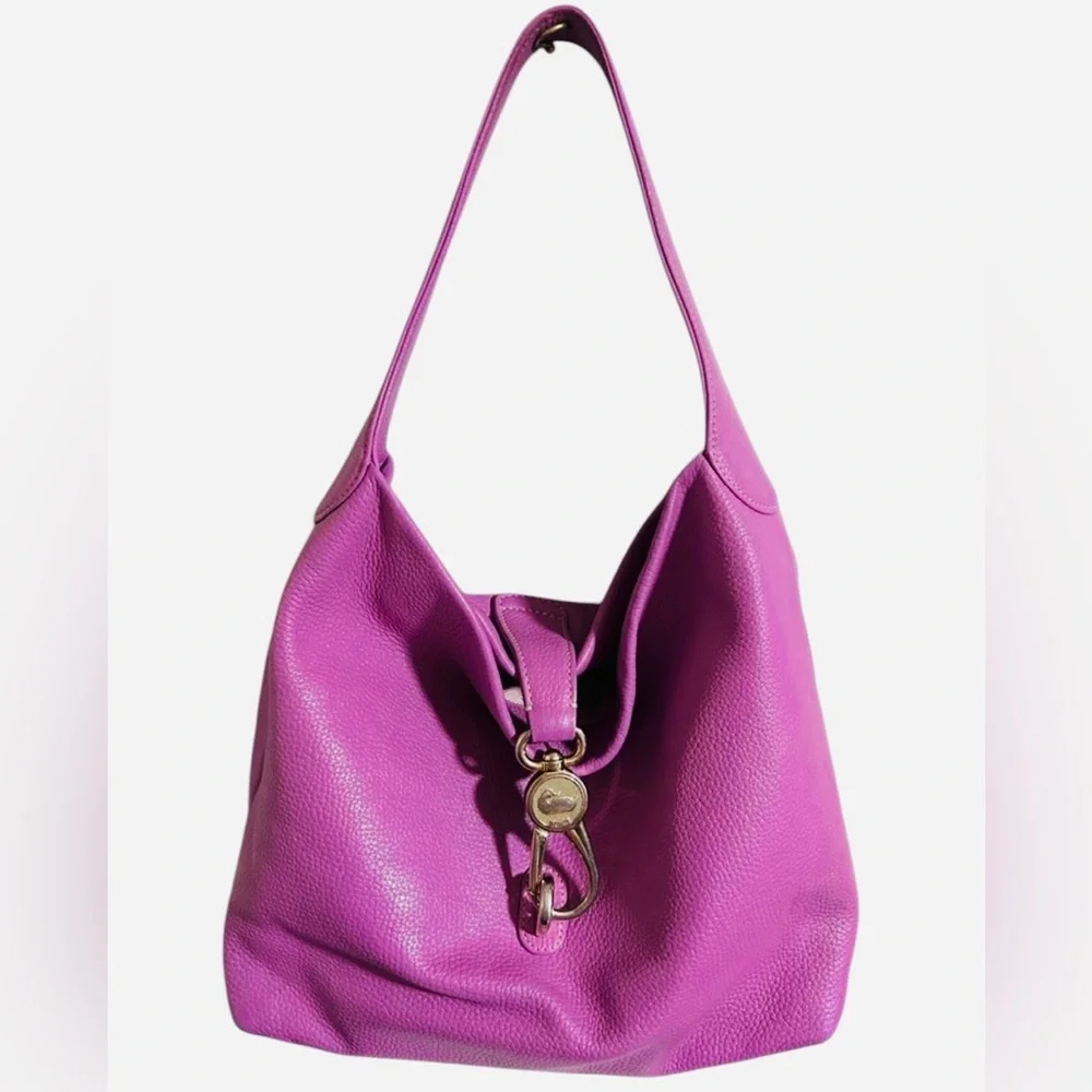 DOONEY & BOURKE Pink w/Silver Hardware Hobo Bag, EUC